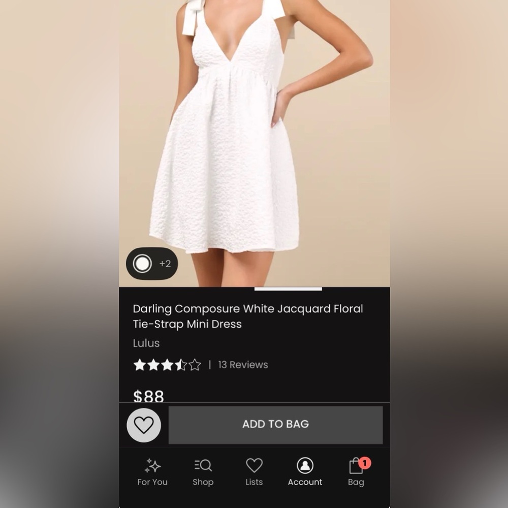 Lulu's Elegant White Textured Mini Dress